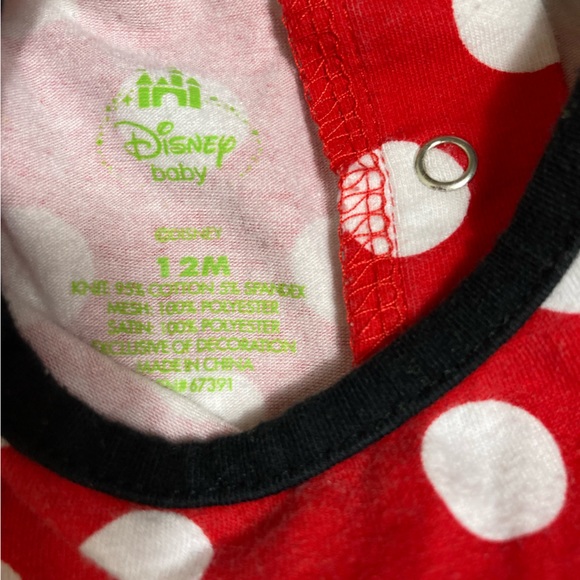 Minnie Disney Red Polka Dot One Piece Dress 12M/1Y - Picture 4 of 4